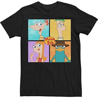 Disney's Phineas And Ferb Men's Character Box Up Tee