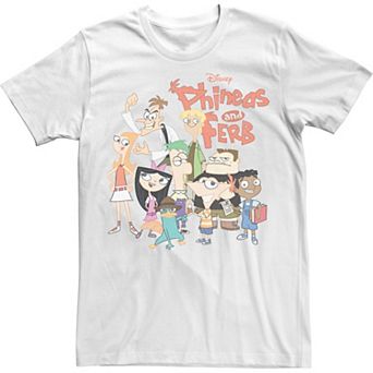 Disney's Phineas And Ferb The Group Logo Men's Tee