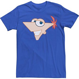 Disney's Phineas And Ferb Large Phineas Face Men's Tee