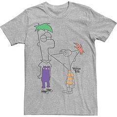 Phineas and ferb t shirts cheap adults