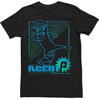 Disney's Phineas And Ferb Men's Mammal Of Action Line Art Tee