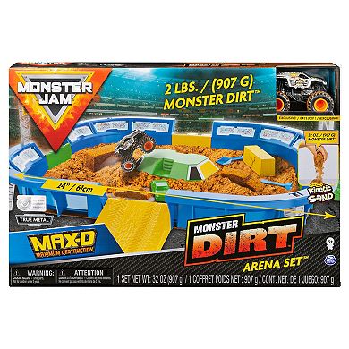 Monster Jam Monster Dirt Arena 24-Inch Playset with Monster Dirt and Exclusive 1:64 Scale Die-Cast Monster Jam Truck