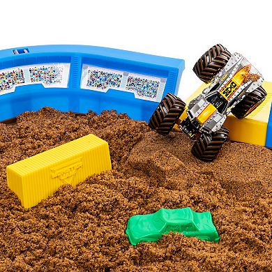 Monster Jam Monster Dirt Arena 24-Inch Playset with Monster Dirt and Exclusive 1:64 Scale Die-Cast Monster Jam Truck