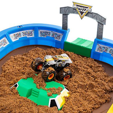 Monster Jam Monster Dirt Arena 24-Inch Playset with Monster Dirt and Exclusive 1:64 Scale Die-Cast Monster Jam Truck