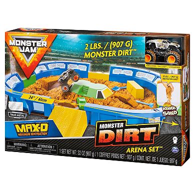 Monster Jam Monster Dirt Arena 24-Inch Playset with Monster Dirt and Exclusive 1:64 Scale Die-Cast Monster Jam Truck