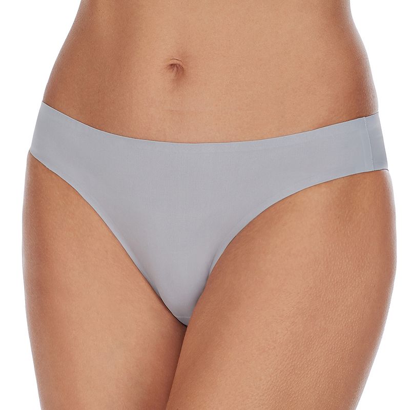 Juniors' SO® Smooth Thong Panty SO60001, Girl's, Size: Small, Peri Gray