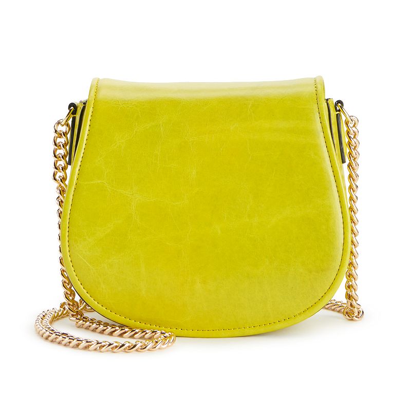 AmeriLeather Alaina Leather Crossbody Bag, Yellow