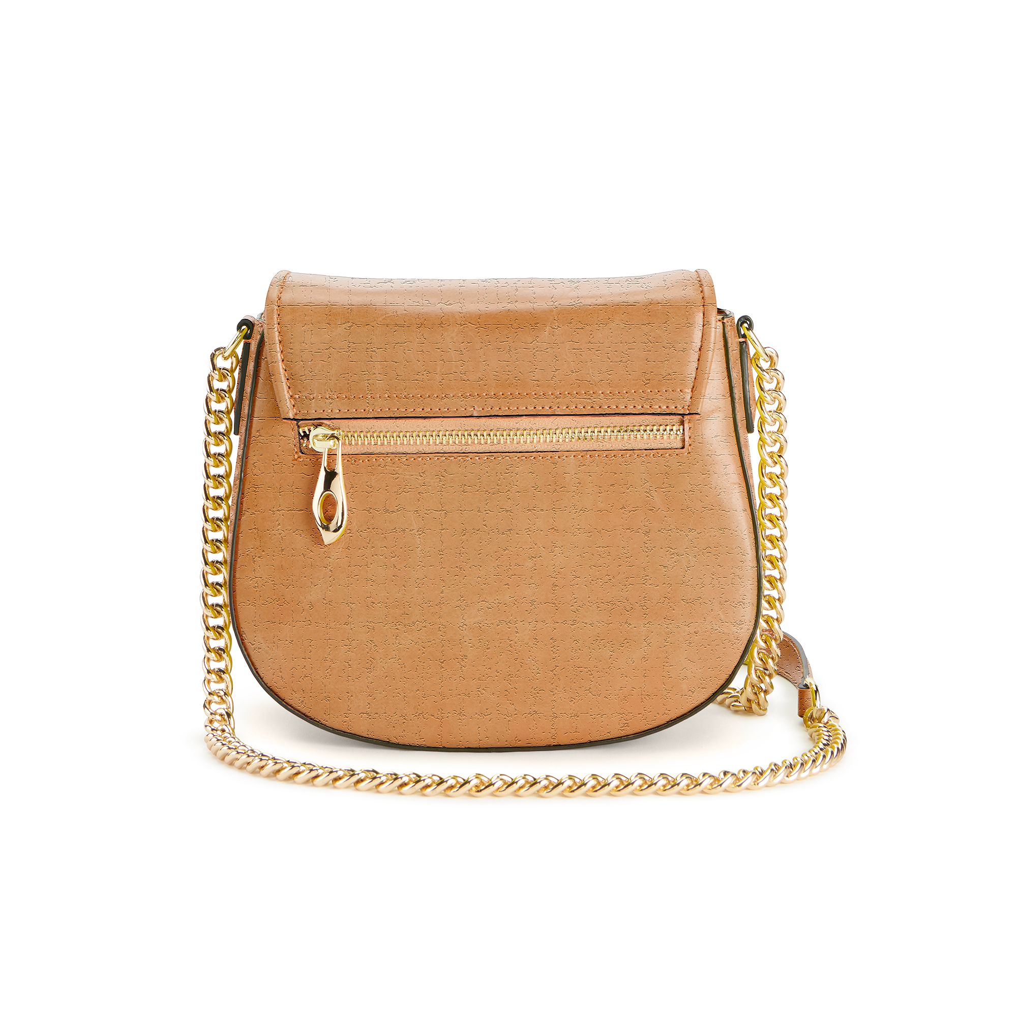 AmeriLeather Alaina Leather Crossbody Bag, Milk Tea