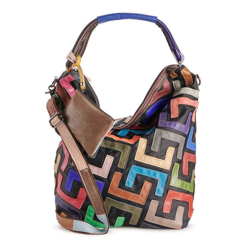 AmeriLeather Farzan Leather Tote Bag, Multicolor