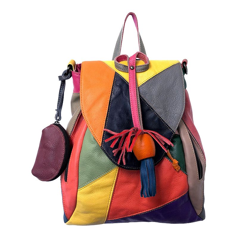 AmeriLeather Betsy Backpack, Multicolor