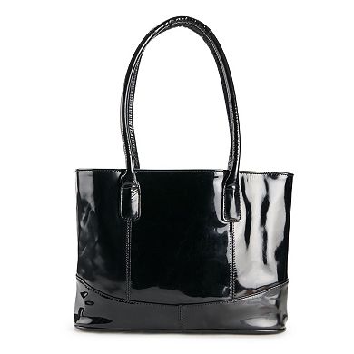 AmeriLeather Casual Patent Leather Tote Bag