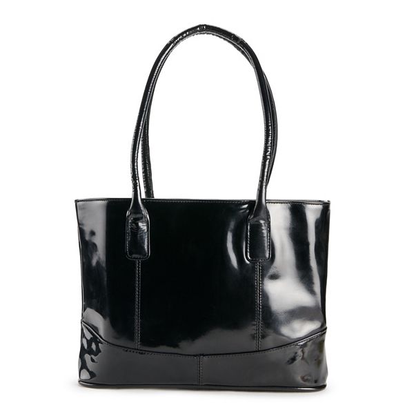 Patent leather handbag