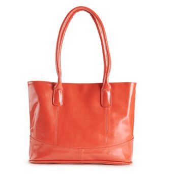 AmeriLeather Casual Patent Leather Tote Bag