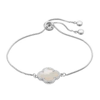 Adornia Sterling Silver Quatrefoil Adjustable Bracelet
