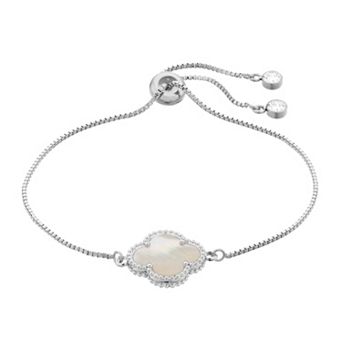 Adornia Sterling Silver Quatrefoil Adjustable Bracelet