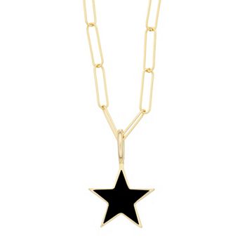Adornia 14k Gold Plated Star Pendant Necklace