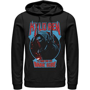 Men's Star Wars Kylo Ren Show You The Dark Side Metal Text Hoodie