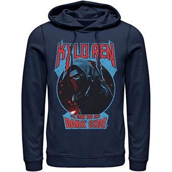 Men's Star Wars Kylo Ren Show You The Dark Side Metal Text Hoodie