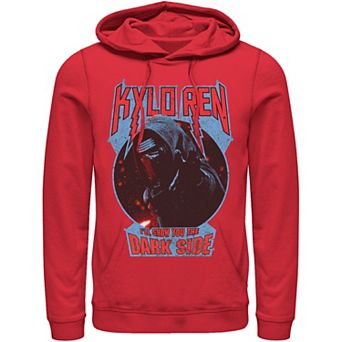 Men's Star Wars Kylo Ren Show You The Dark Side Metal Text Hoodie
