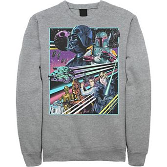 Men's Star Wars Neon Rebel Alliance Poster Sweatshirt