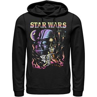 Men's Star Wars Retro Blacklight Colors Poster Hoodie