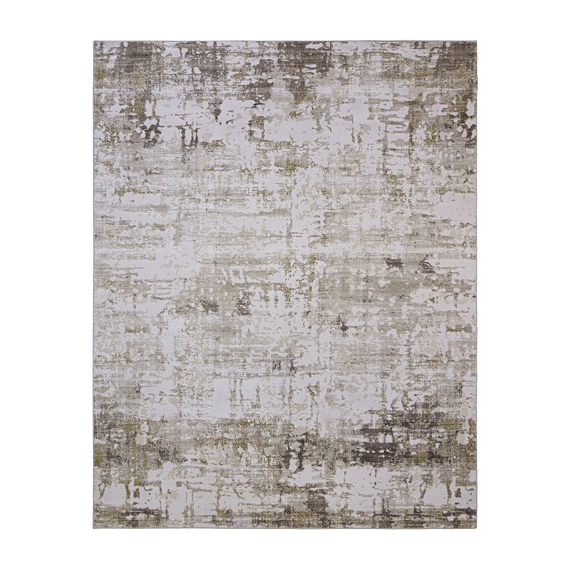 Gertmenian Quattro Abstract Rug, Beig/Green, 9X13 Ft