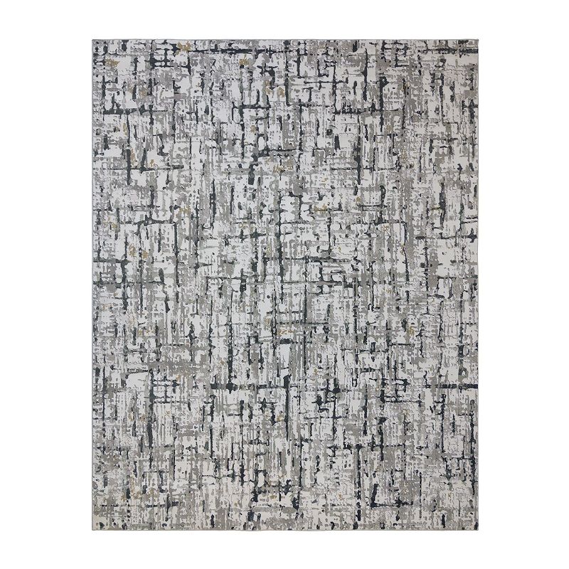 Gertmenian Quattro Abstract Rug, Grey, 9X13 Ft