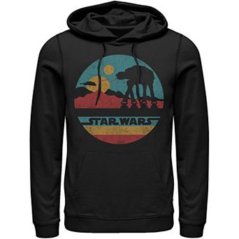 Men's Star Wars AT-AT Silhouette Title Logo Circle Hoodie