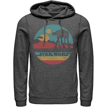 Men's Star Wars AT-AT Silhouette Title Logo Circle Hoodie