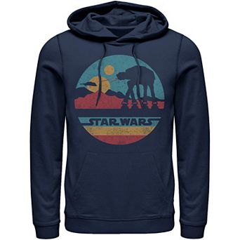Men's Star Wars AT-AT Silhouette Title Logo Circle Hoodie