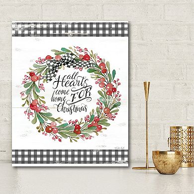 COURTSIDE MARKET Hearts Come Home Christmas Canvas Wall Art