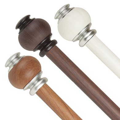Rod Desyne 1" Marble Faux Wood Curtain Rod
