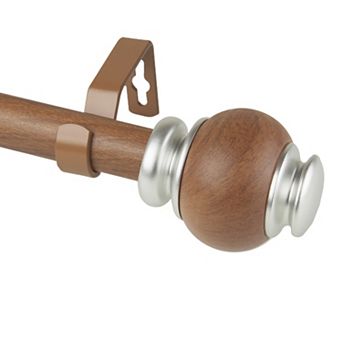 Rod Desyne 1" Marble Faux Wood Curtain Rod