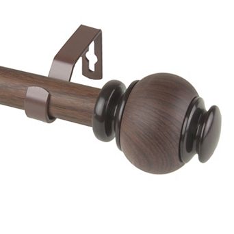 Rod Desyne 1" Marble Faux Wood Curtain Rod