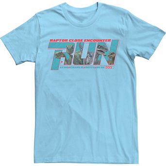Men's Jurassic World Camp Cretaceous Raptor Close Encounter Dinosaur Logo Tee