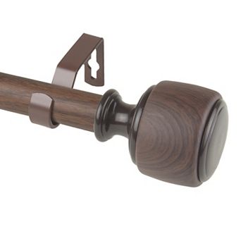 Rod Desyne 1" Josephine Faux Wood Curtain Rod