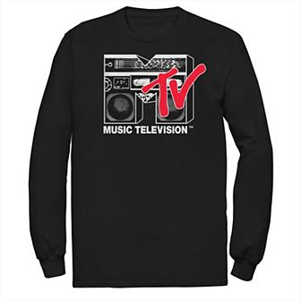 Men's MTV Boom Box Logo Vintage Tee