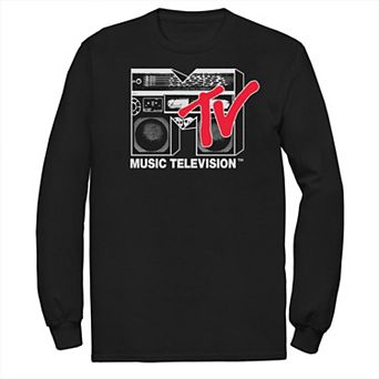 Men's MTV Boom Box Logo Vintage Tee