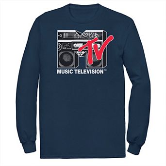 Men's MTV Boom Box Logo Vintage Tee