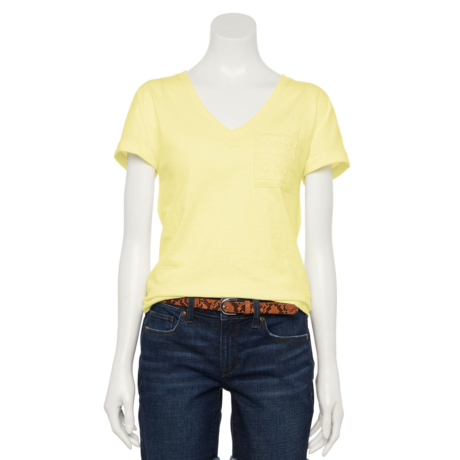 kohls yellow tops