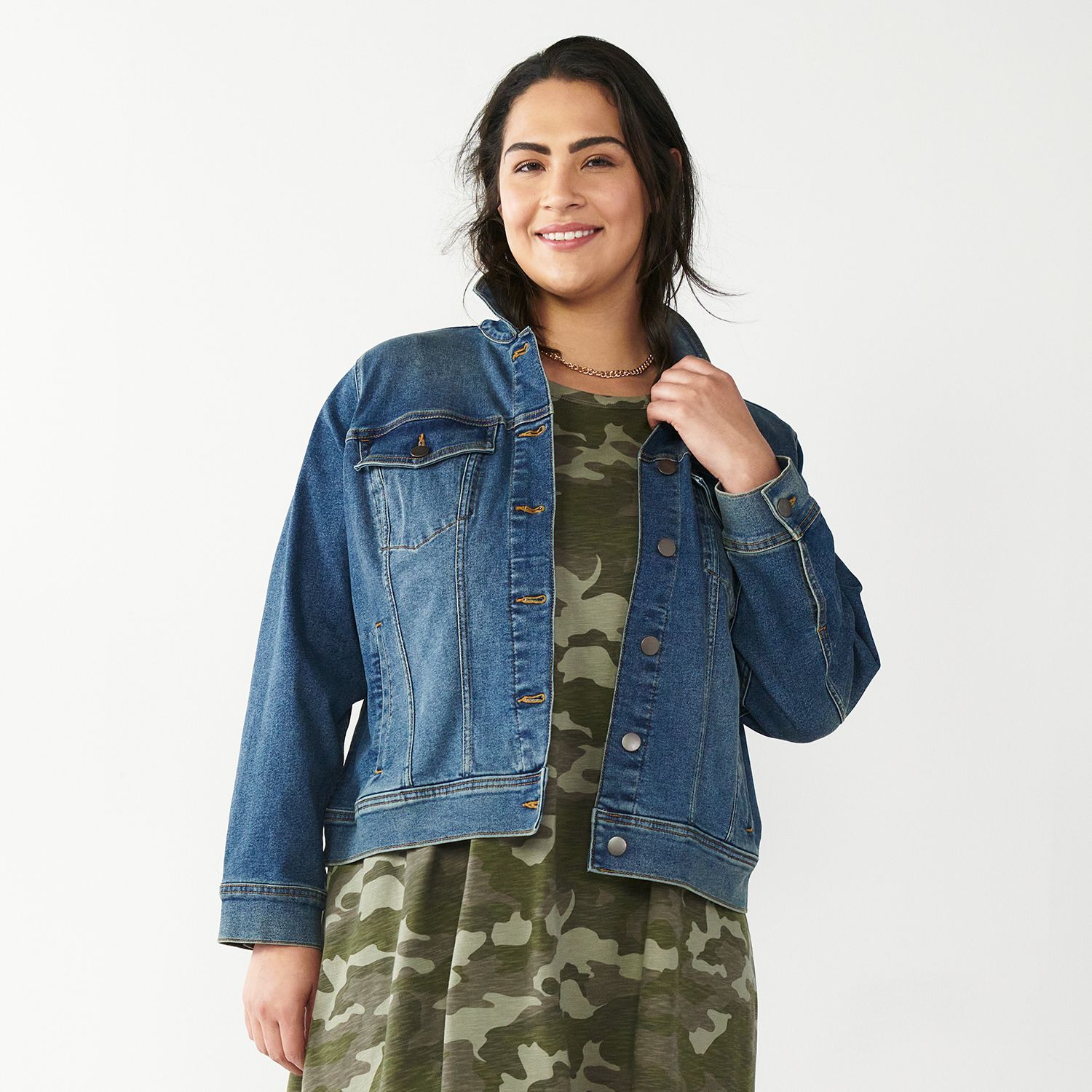 kohls plus size jean jackets