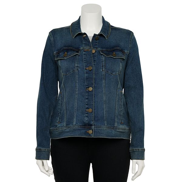 Kohls plus size jean hot sale jackets