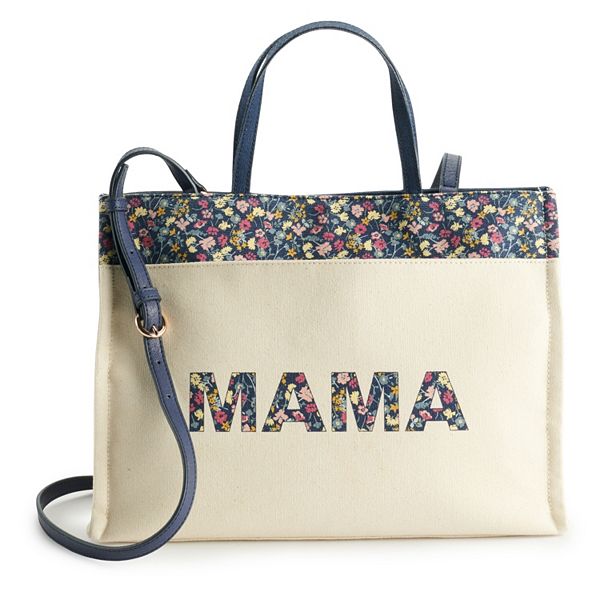 LC Lauren Conrad Floral **TOTE** Bag with small zipper purse Size
