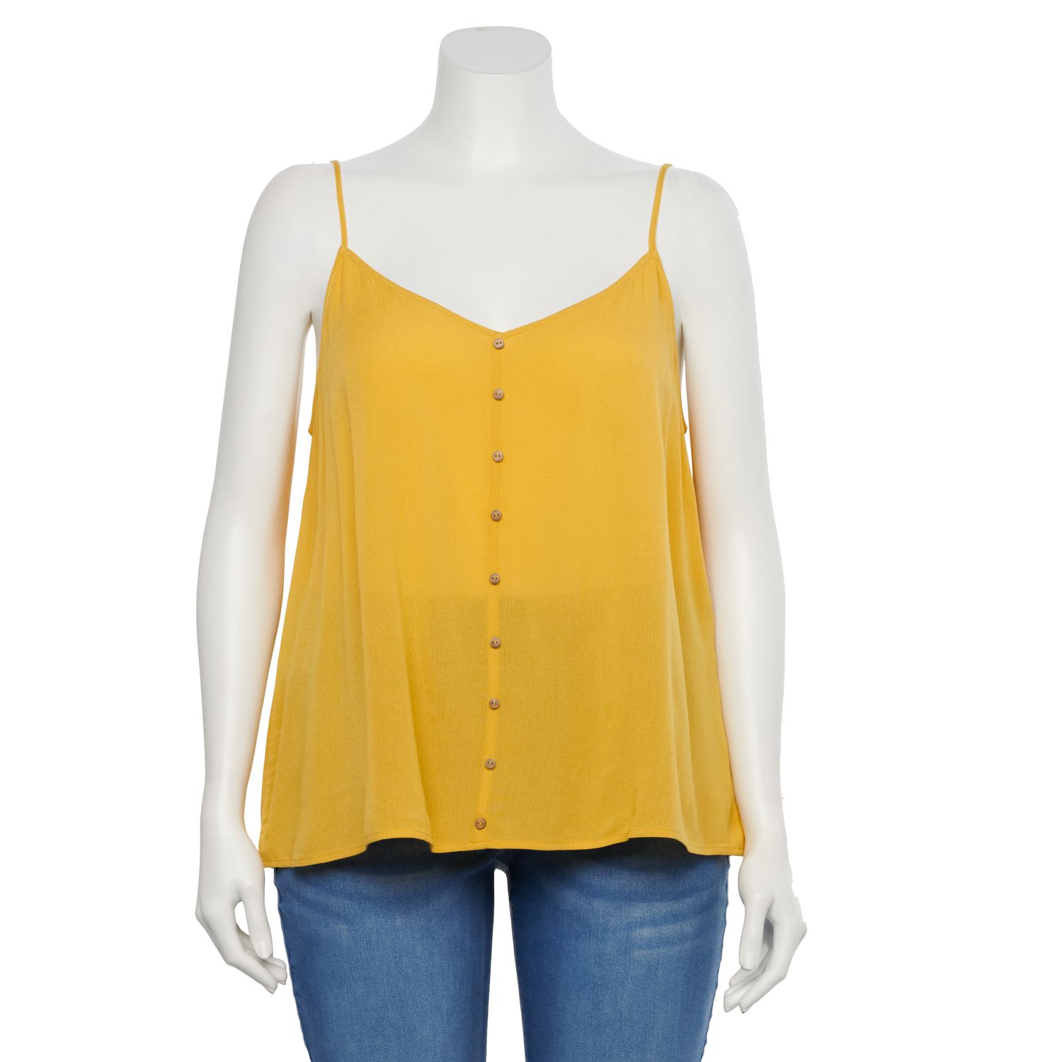 bright yellow plus size tops