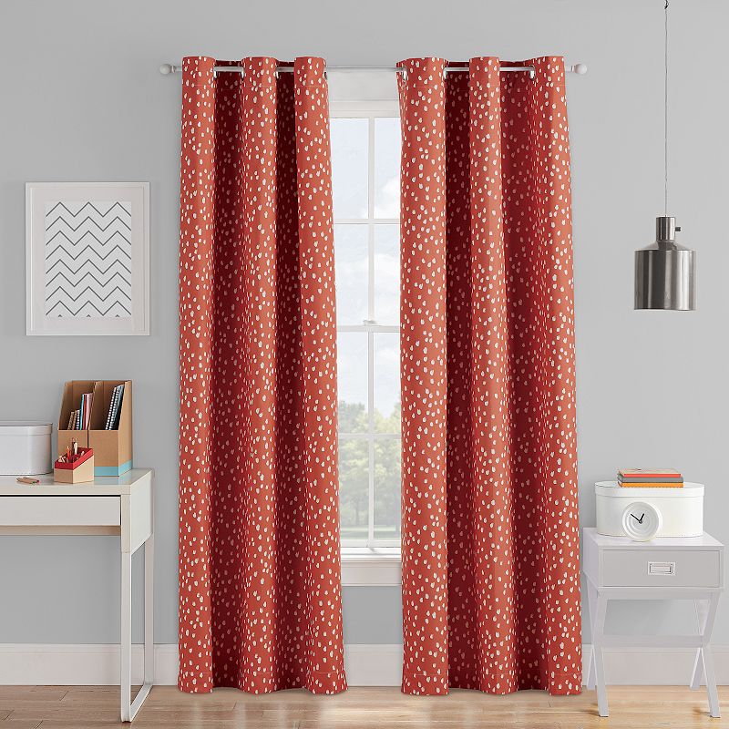 The Big One Kids Dot 2-pack Window Curtain Set, Red, 40X63