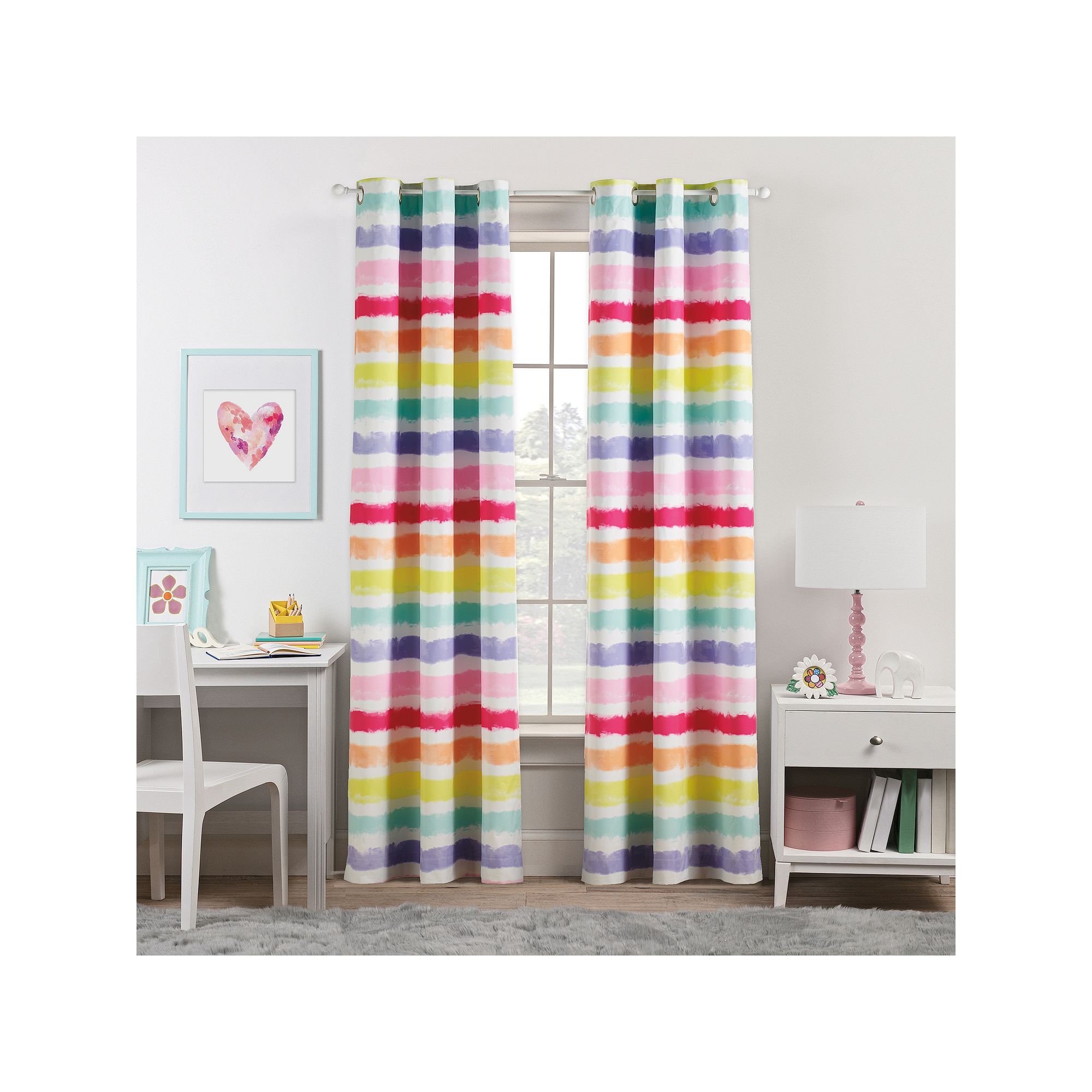 The Big One Kids™ Stripe Dye Blackout 2-pack Window Curtain Set, Multi