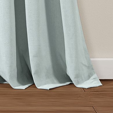 Lush Decor Linen Button Pinched Pleat Window Curtain