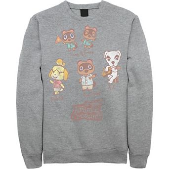 Men's Nintendo Character Textbook Group Shot Text Sweatshirt