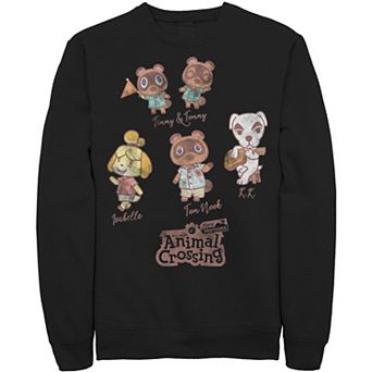 Men's Nintendo Character Textbook Group Shot Text Sweatshirt