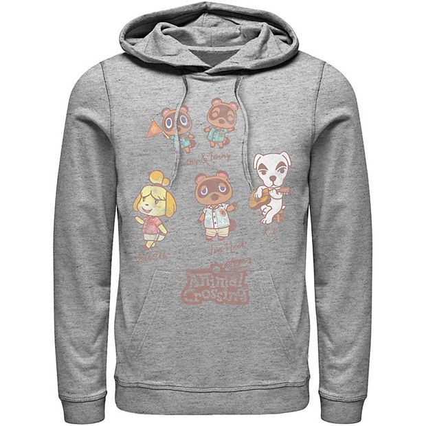 Men's Nintendo Character Textbook Group Shot Text Hoodie